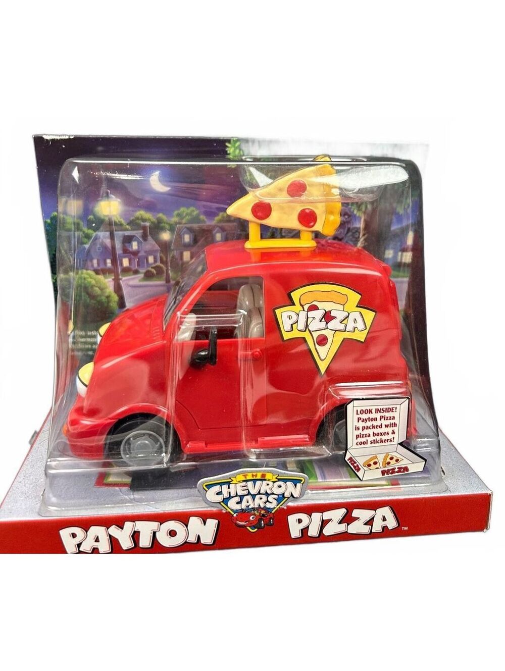 Chevron Cars Payton Pizza Toy Car 2005 Collectible Vintage
